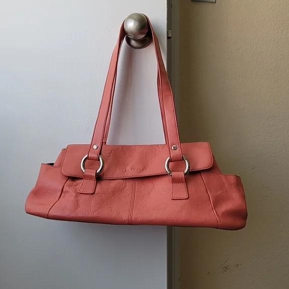 Kenneth Cole Reaction Coral Faux Leather Handbag - Picture 1 of 5